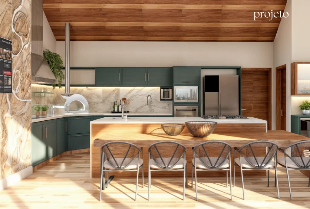 Casa Wood: render comparado ao resultado real